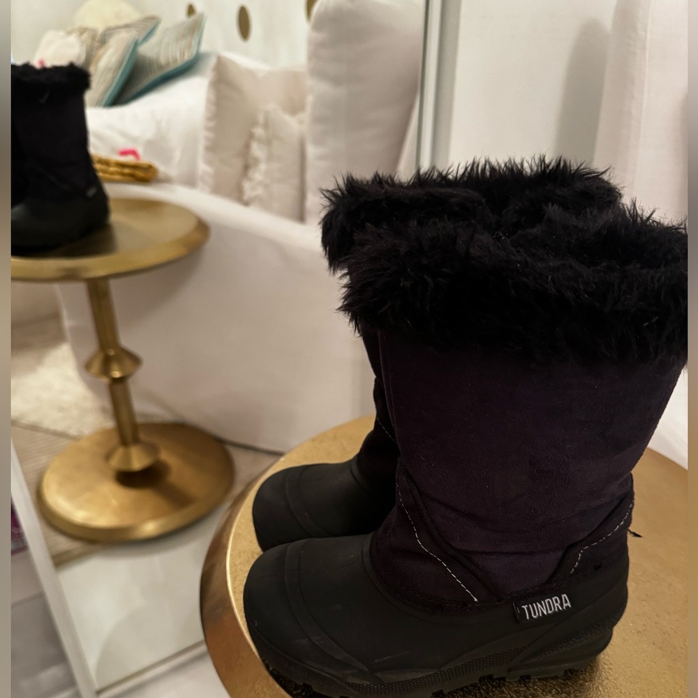 TUNDRA Black Girls Snow Boots - Size 12